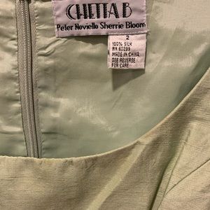 Chettab. Green Silk. Saks Fifth Avenue Outlet.